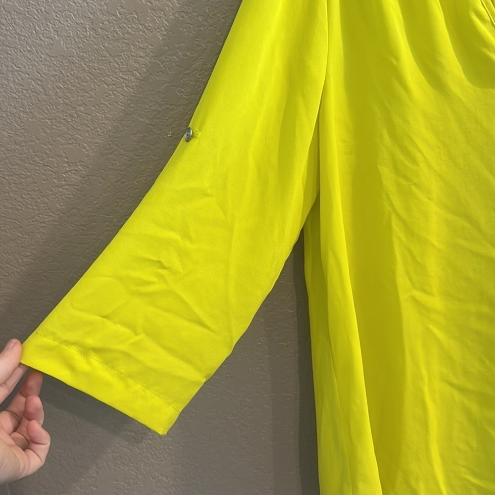 Karen Kane Vibrant Yellow Asymmetrical Tunic - Picture 3 of 4